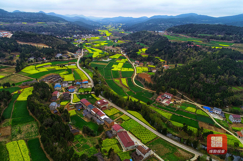 空中鳥瞰梓潼縣寶石鄉閣樓村.jpg